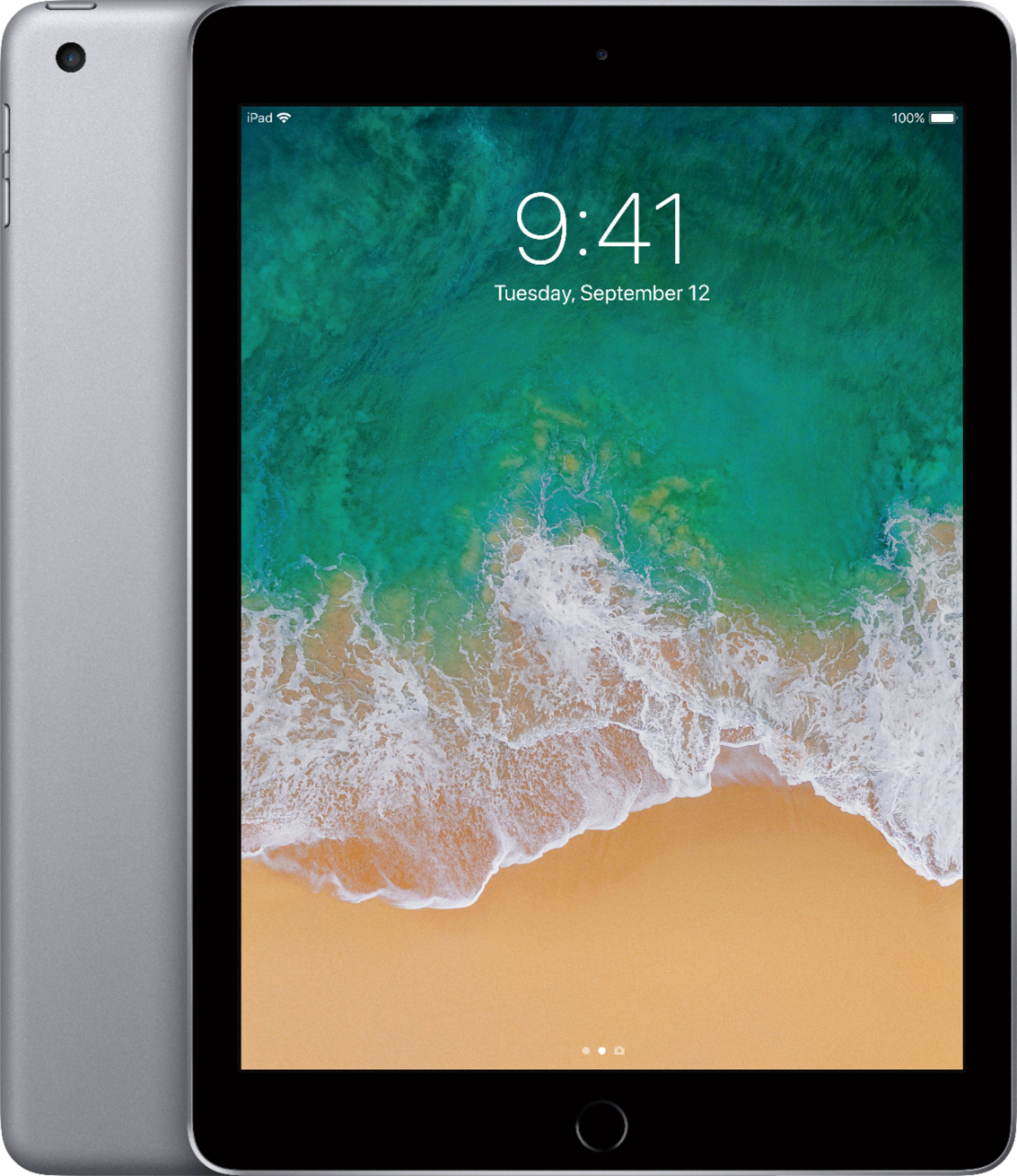 Alt View 14. Apple - Geek Squad Certified Refurbished iPad (5th generation) with WiFi - 32GB - Space Gray.
