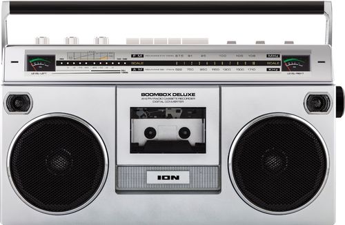 ION Audio - Retro Boombox with AM/FM Radio - Silver was $139.99 now $69.99 (50.0% off)