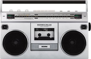 ION Audio - Retro Boombox with AM/FM Radio - Silver - Front_Zoom