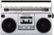 Front Zoom. ION Audio - Retro Boombox with AM/FM Radio - Silver.