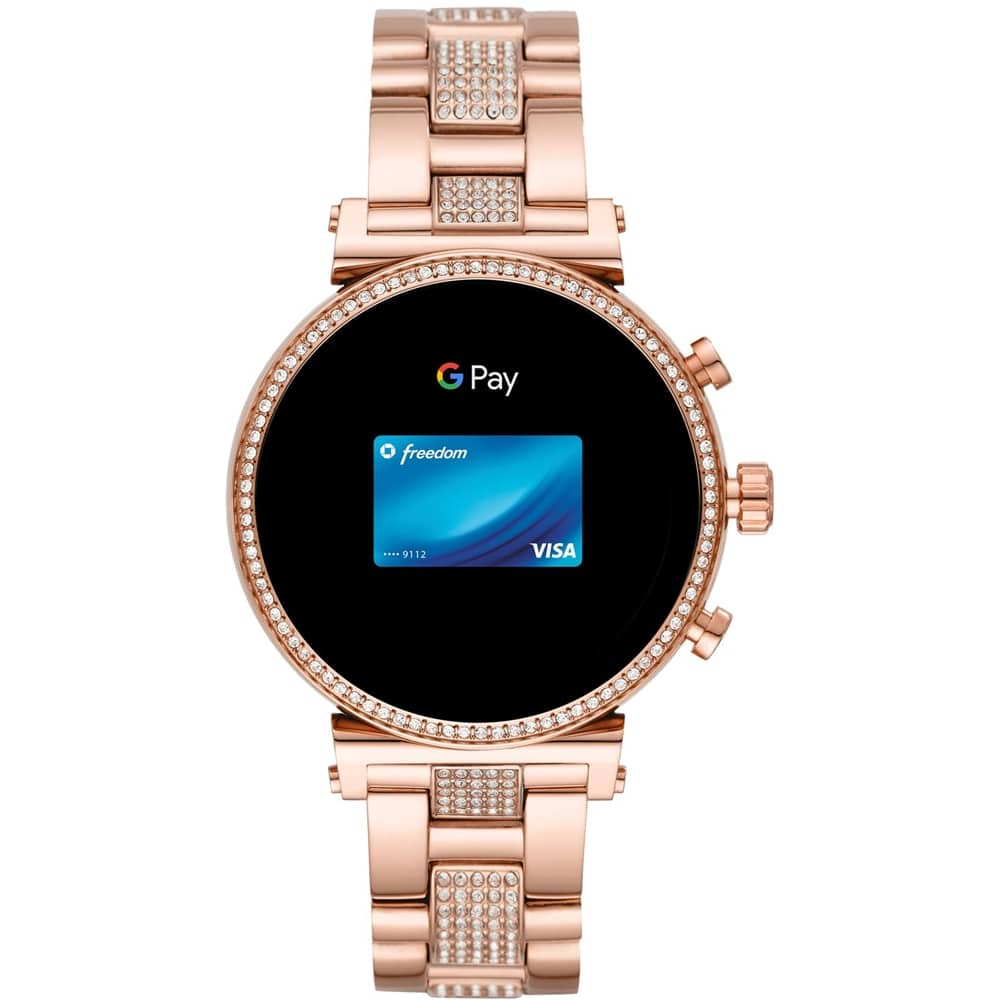 mk rose gold smartwatch