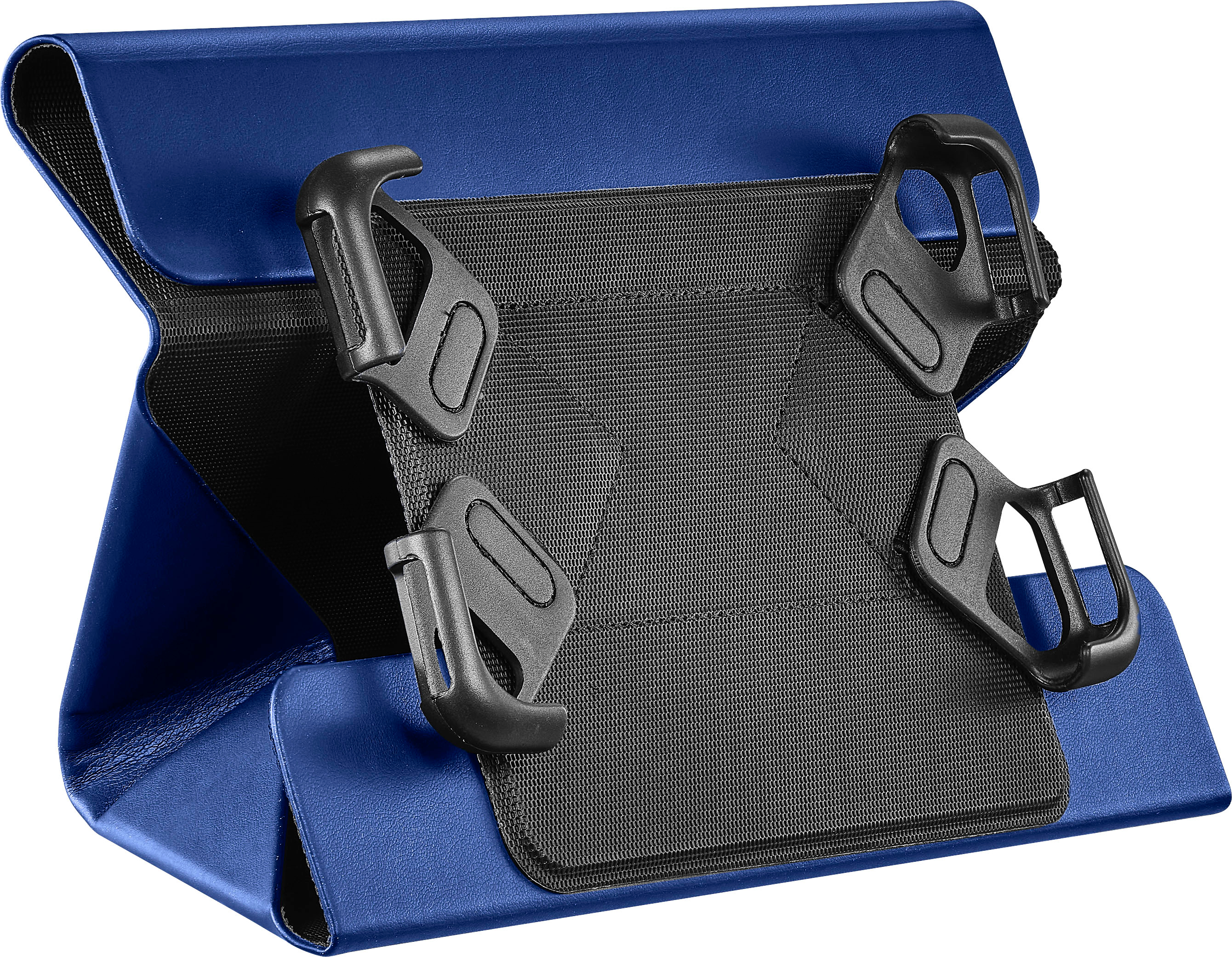 Left View: Insignia™ - FlexView Folio Case for Most 8" Tablets - Blue