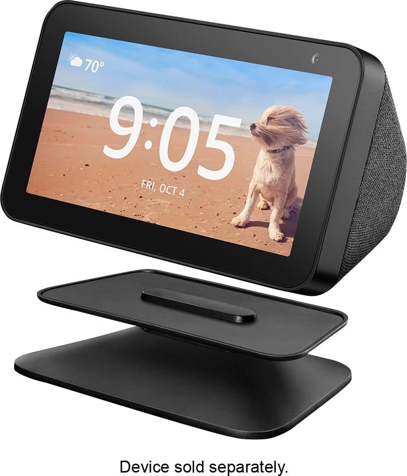 Front. Amazon - Echo Show 5 Adjustable Stand - Black.