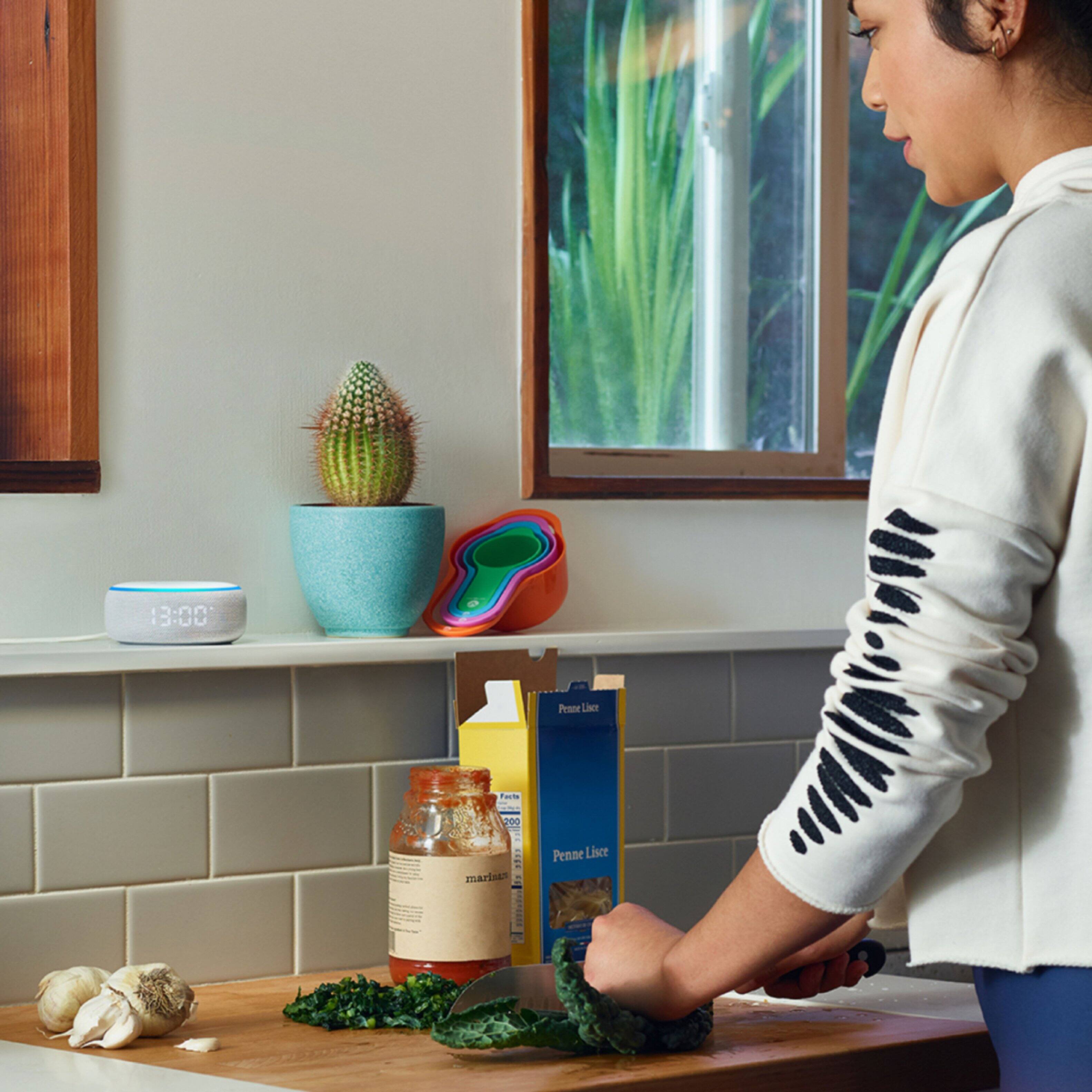 Alt View 17. Amazon - Echo Dot (3rd Gen) Smart Speaker with Alexa - Sandstone.