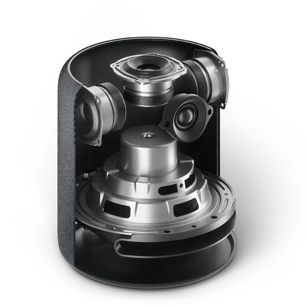 Alt View 16. Amazon - Echo Studio Hi-Res 330W Smart Speaker with Dolby Atmos and Spatial Audio Processing Technology and Alexa - Charcoal.