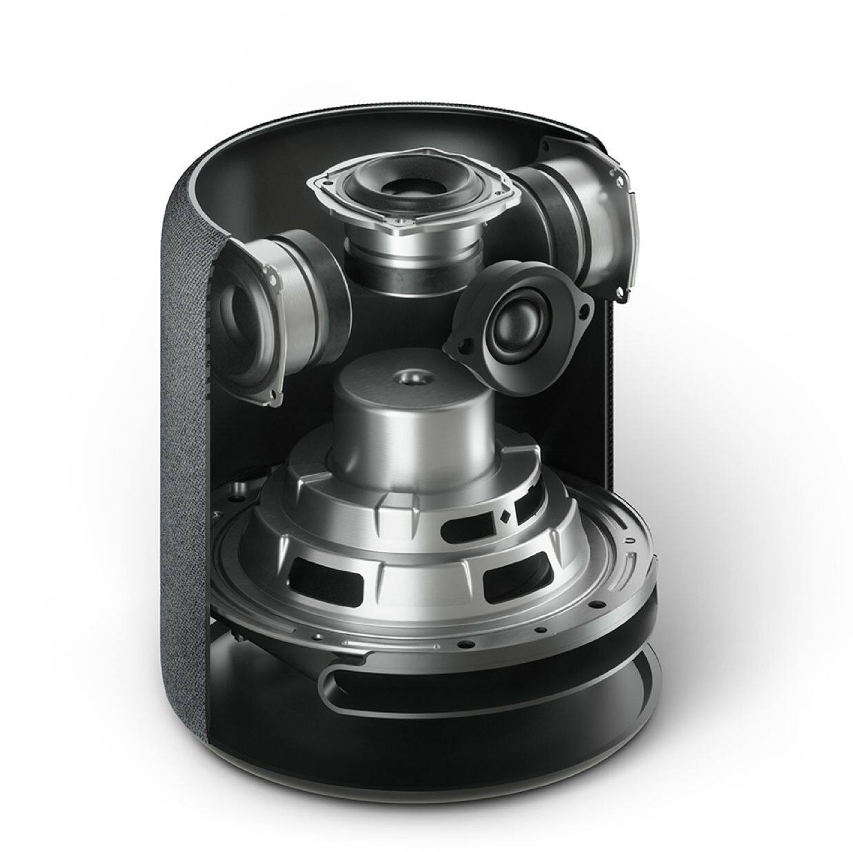 Alt View 16. Amazon - Echo Studio Hi-Res 330W Smart Speaker with Dolby Atmos and Spatial Audio Processing Technology and Alexa - Charcoal.