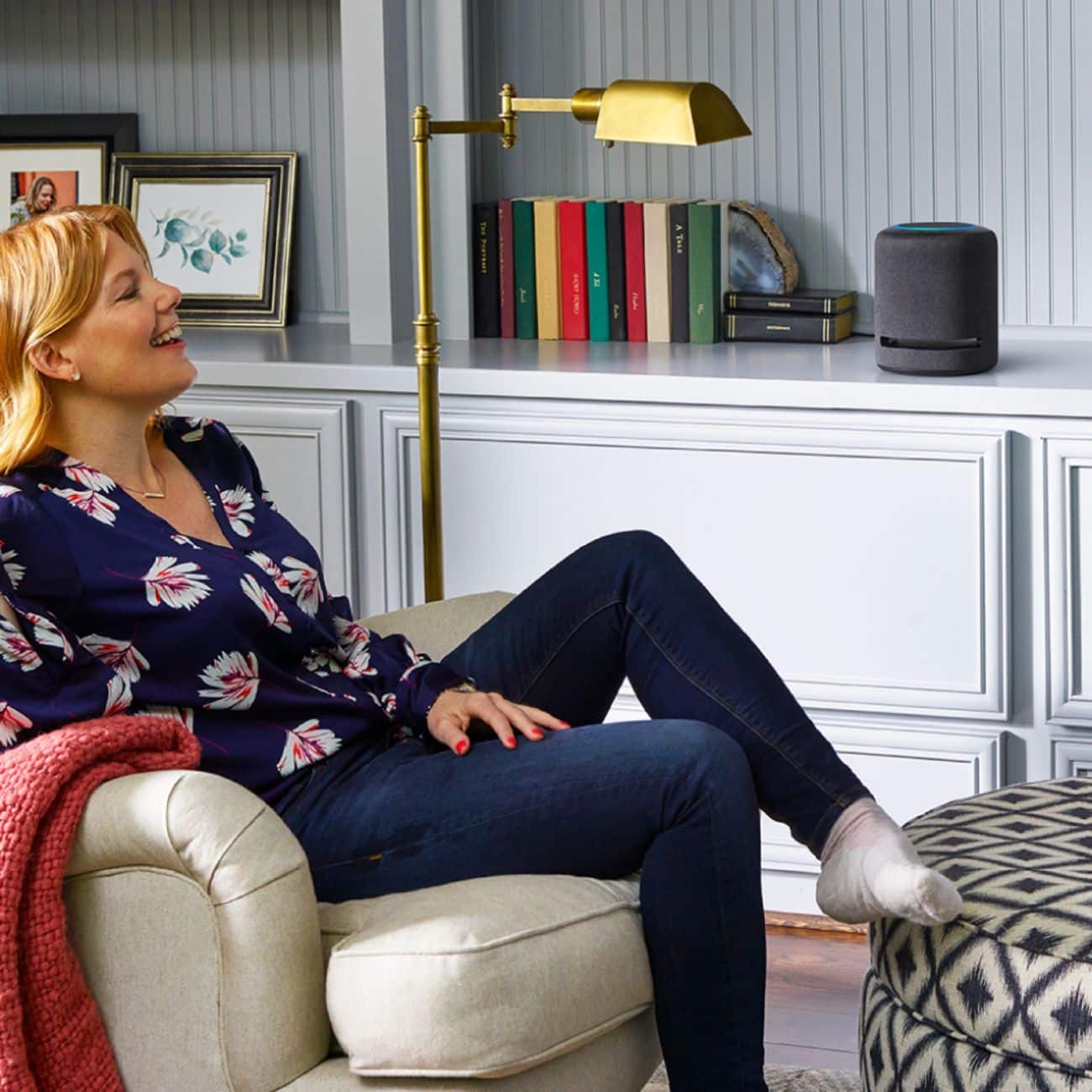 Alt View 19. Amazon - Echo Studio Hi-Res 330W Smart Speaker with Dolby Atmos and Spatial Audio Processing Technology and Alexa - Charcoal.