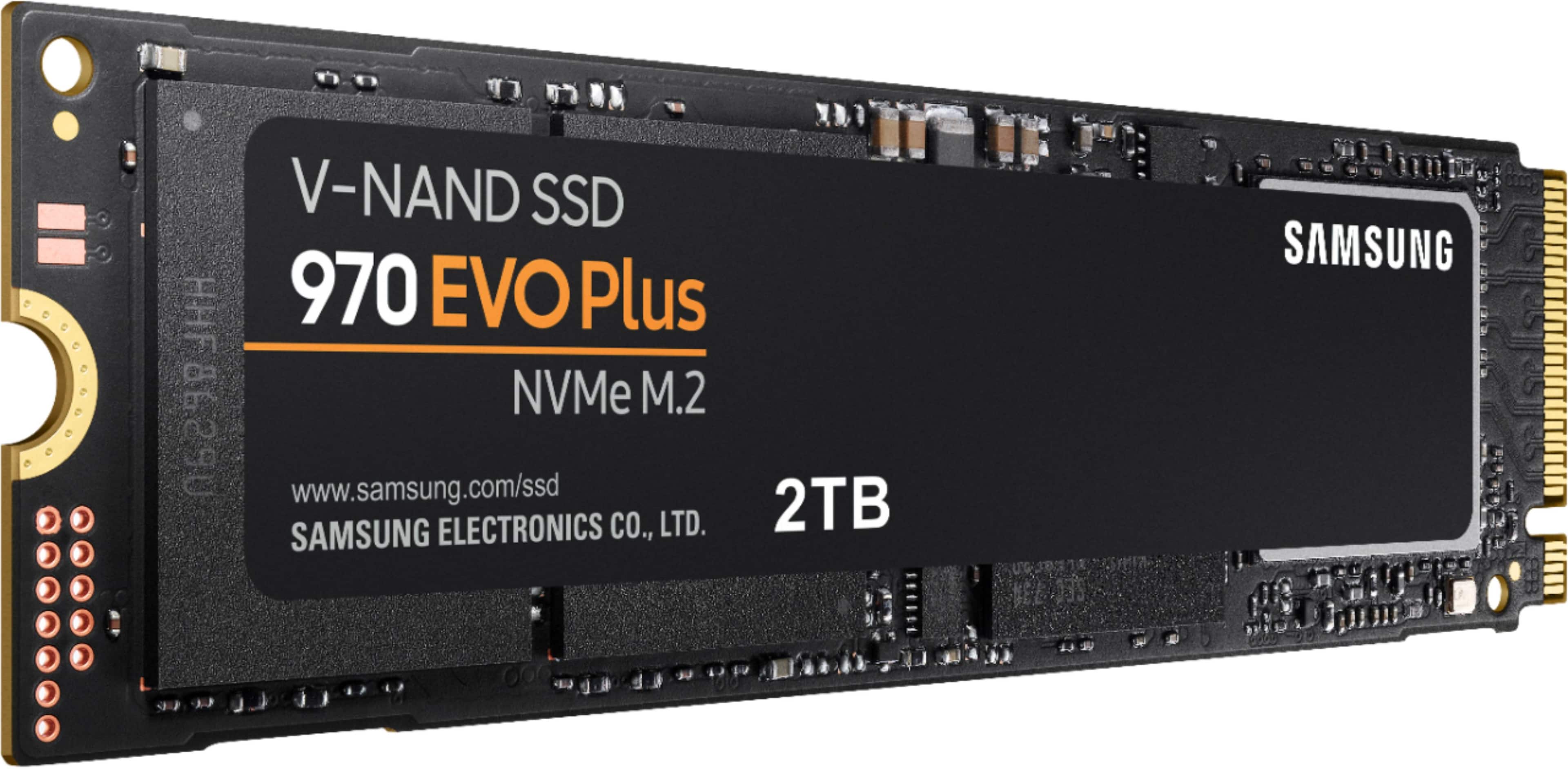 Alt View 11. Samsung - 970 EVO Plus 2TB Internal SSD PCIe Gen 3 x4 NVMe - Black.