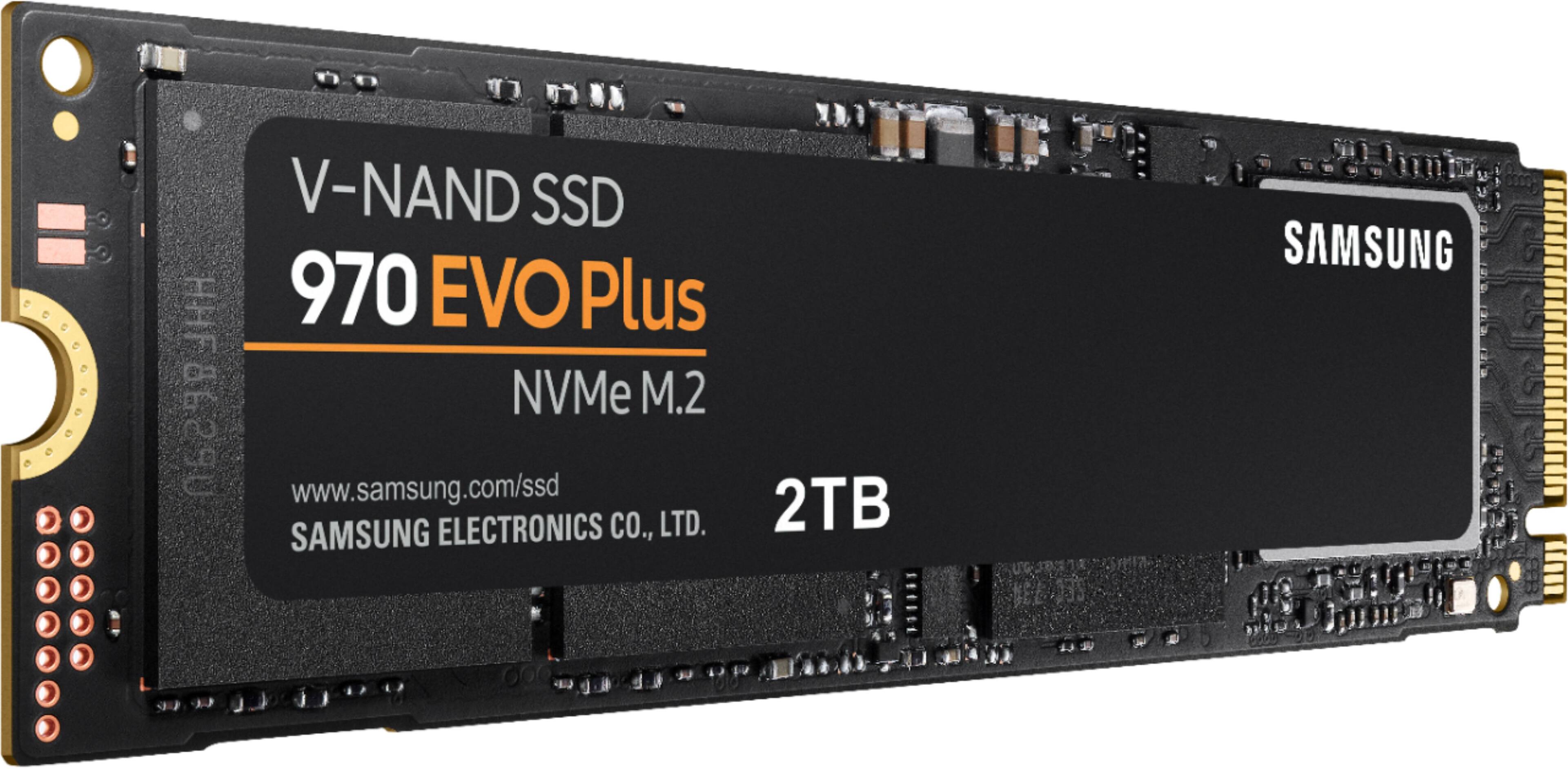Alt View 11. Samsung - 970 EVO Plus 2TB Internal SSD PCIe Gen 3 x4 NVMe - Black.