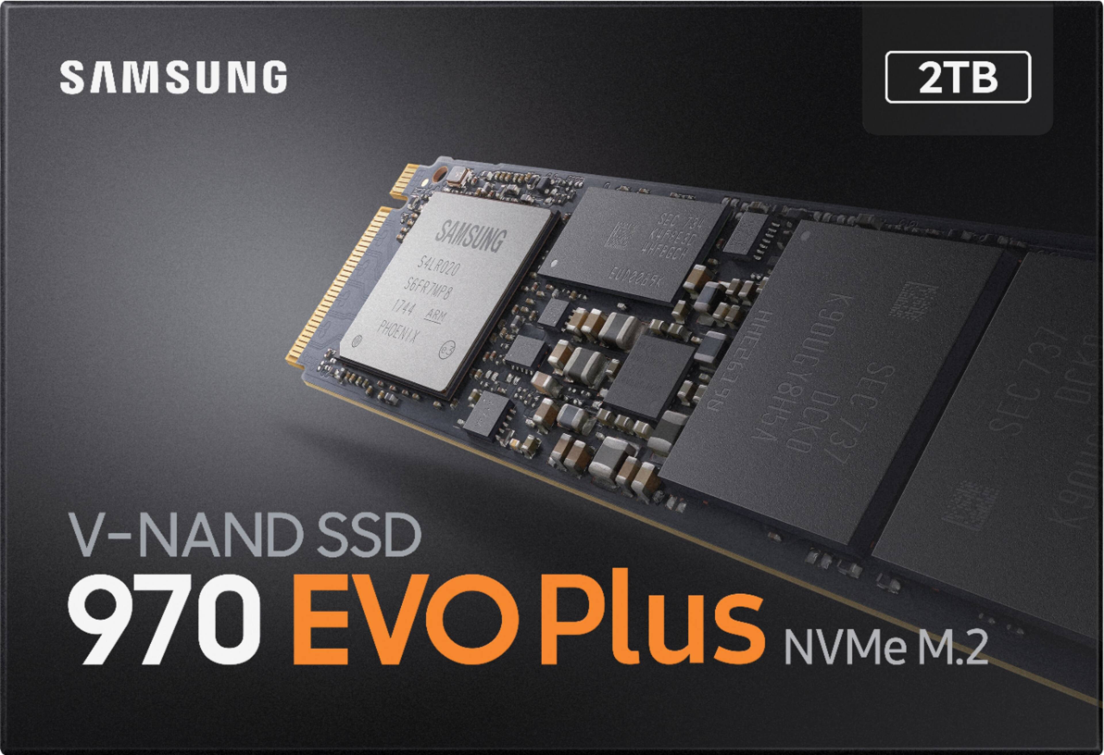Alt View 13. Samsung - 970 EVO Plus 2TB Internal SSD PCIe Gen 3 x4 NVMe - Black.