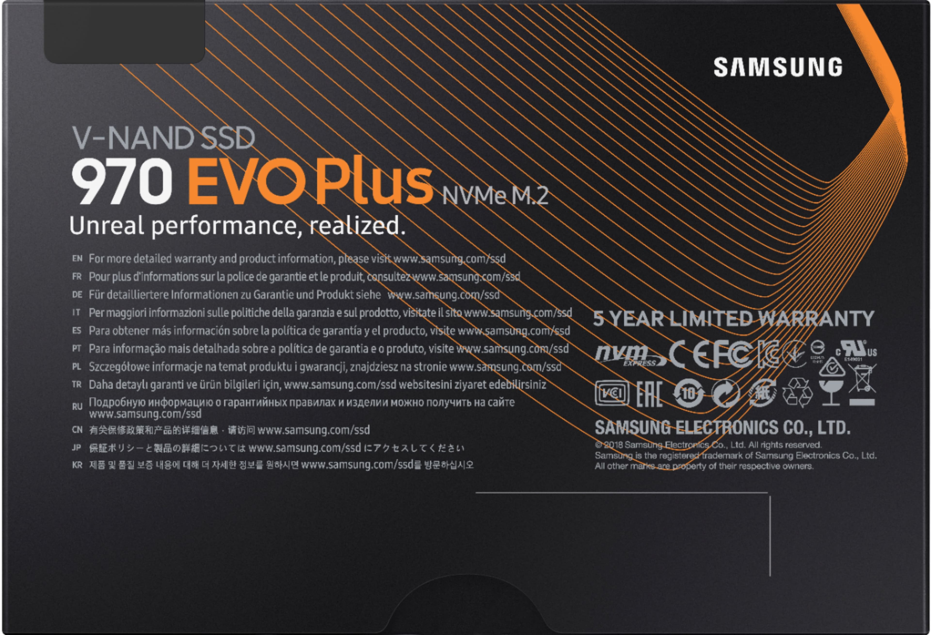 Alt View 14. Samsung - 970 EVO Plus 2TB Internal SSD PCIe Gen 3 x4 NVMe - Black.