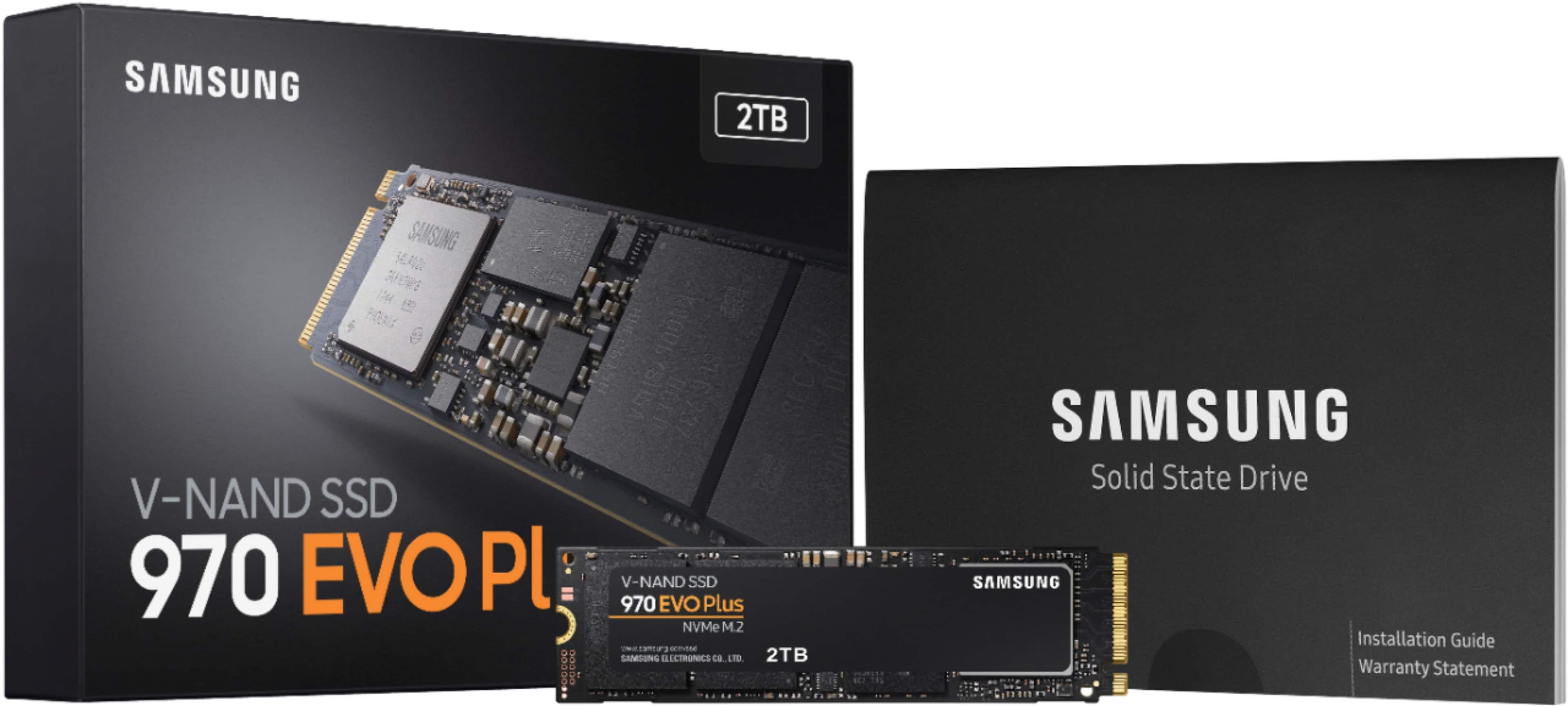 Alt View 15. Samsung - 970 EVO Plus 2TB Internal SSD PCIe Gen 3 x4 NVMe - Black.