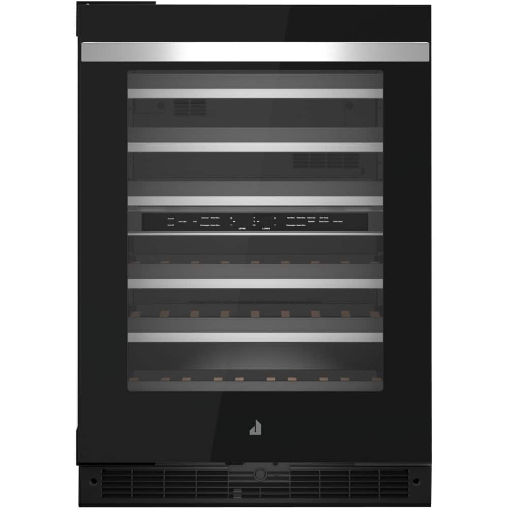 JennAir - 45-Bottle Built-In Dual Zone Wine Cooler - Black - Front_Zoom