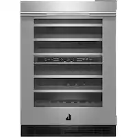 JennAir - 45-Bottle Built-In Dual Zone Wine Cellar - Stainless Steel - Front_Zoom