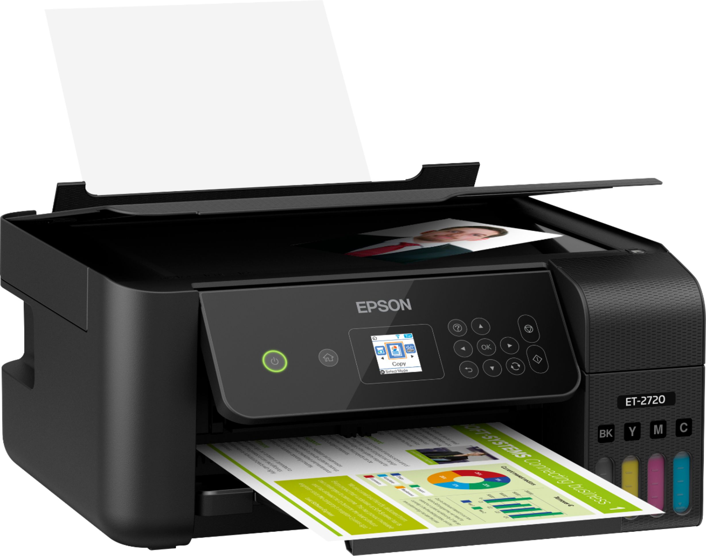 Epson EcoTank ET-2720 Wireless Color All-in-One Supertank Printer with  Scanner and Copier - Black : Office Products 