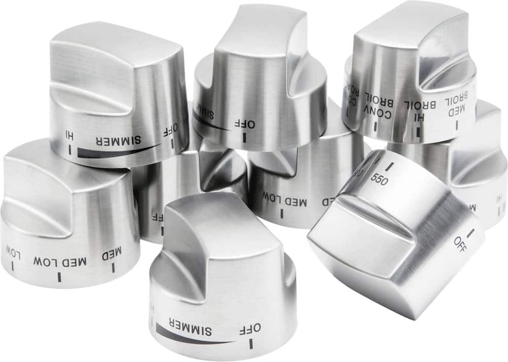 Viking - Control Knob Set for Ranges - Stainless Steel - Front_Zoom