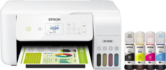 Front Zoom. Epson - EcoTank ET-2720 Wireless All-In-One Inkjet Printer - White.