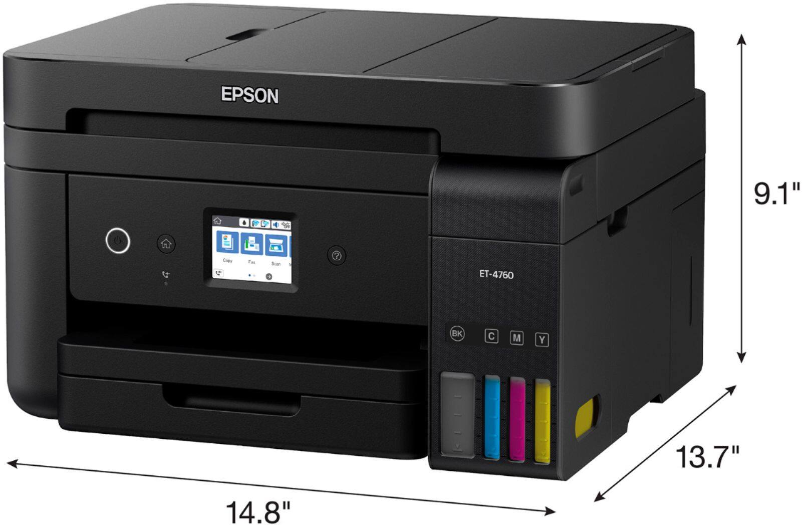Alt View 12. Epson - EcoTank ET-4760 Wireless All-In-One Printer - Black.