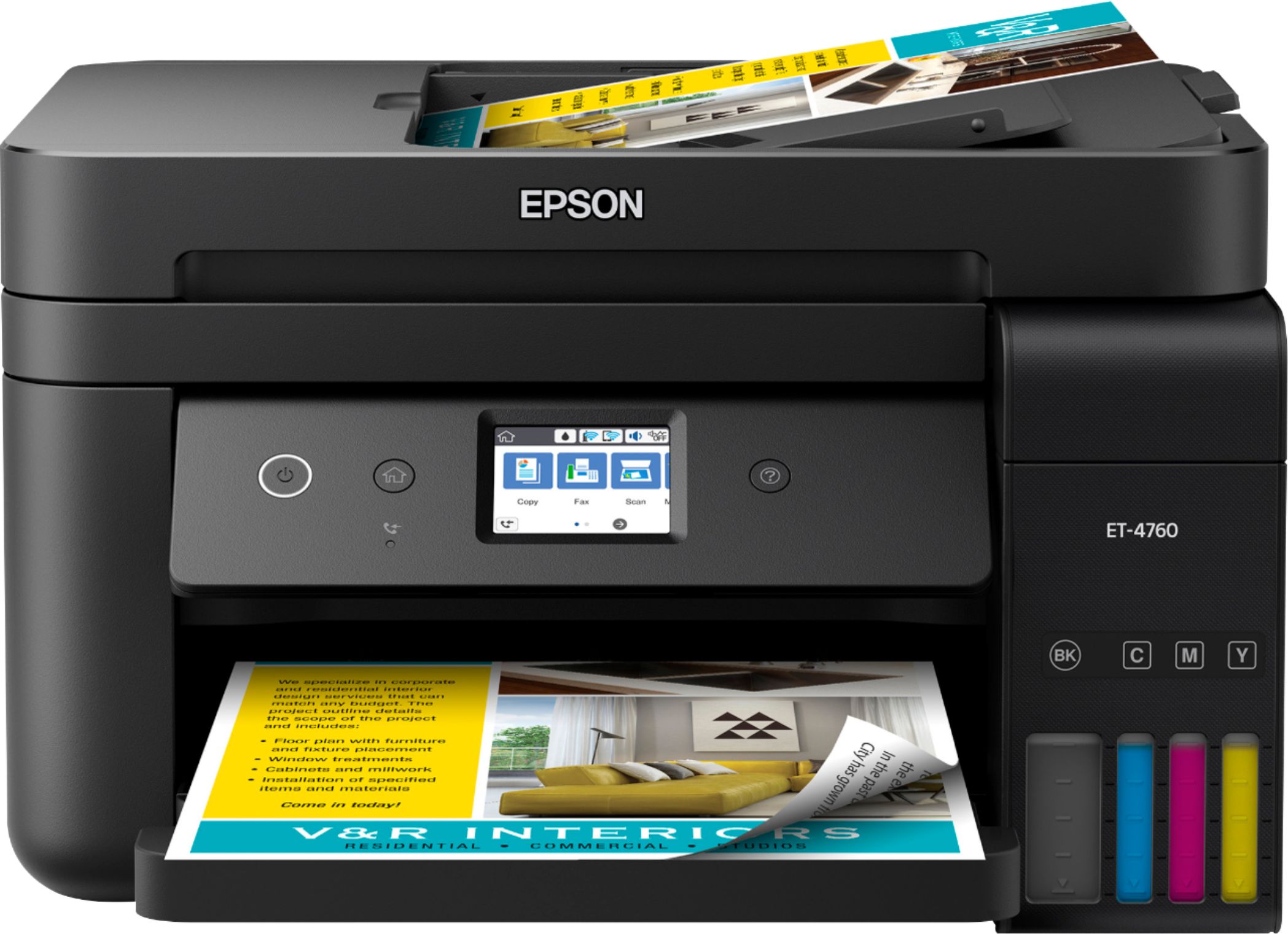 Best Buy: Epson EcoTank ET-4760 Wireless All-In-One Printer Black