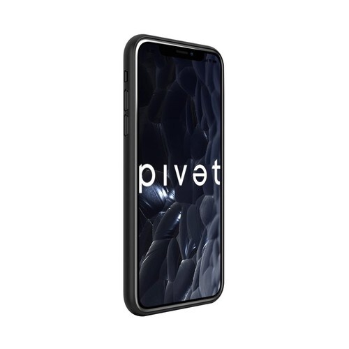 Left View: pivet - Glacier Case for Apple® iPhone® XR - Onyx