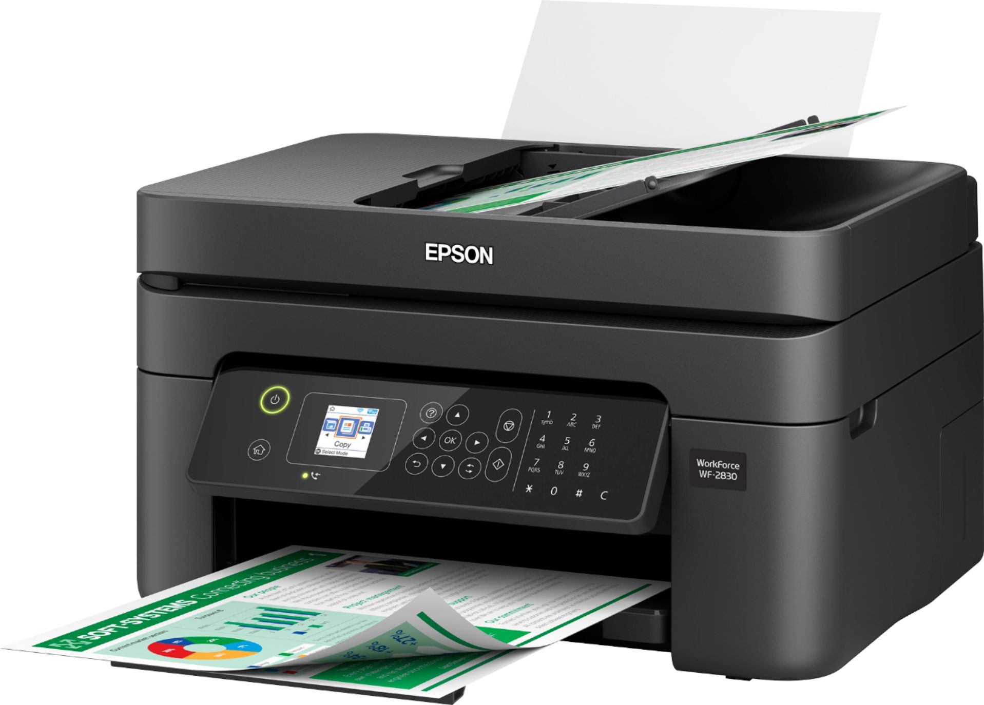 Fisker opbevaring pisk Best Buy: Epson WorkForce WF-2830 Wireless All-in-One Inkjet Printer Black  EPSON WF-2830 PRINTER C11CG302