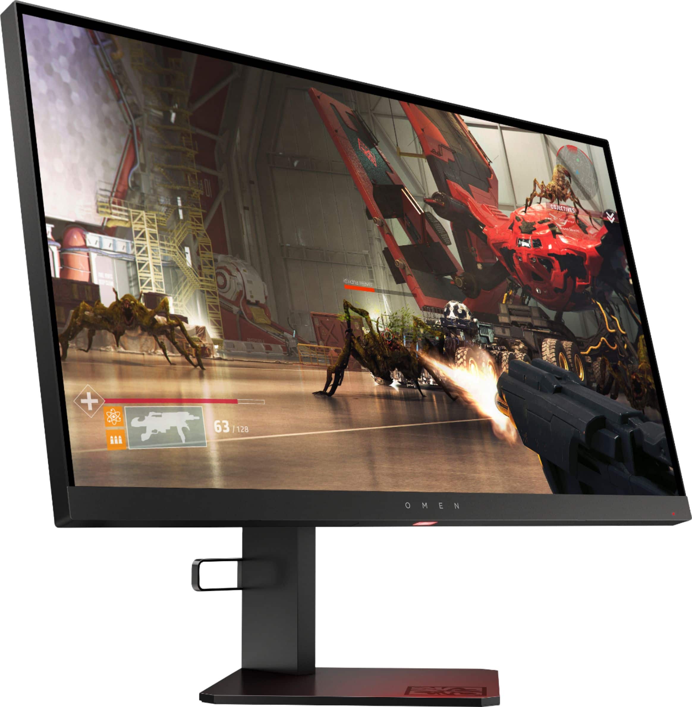 Angle. HP OMEN - OMEN X 24.5" LED FHD G-sync Compatible Gaming Monitor (HDMI x2) - Black.