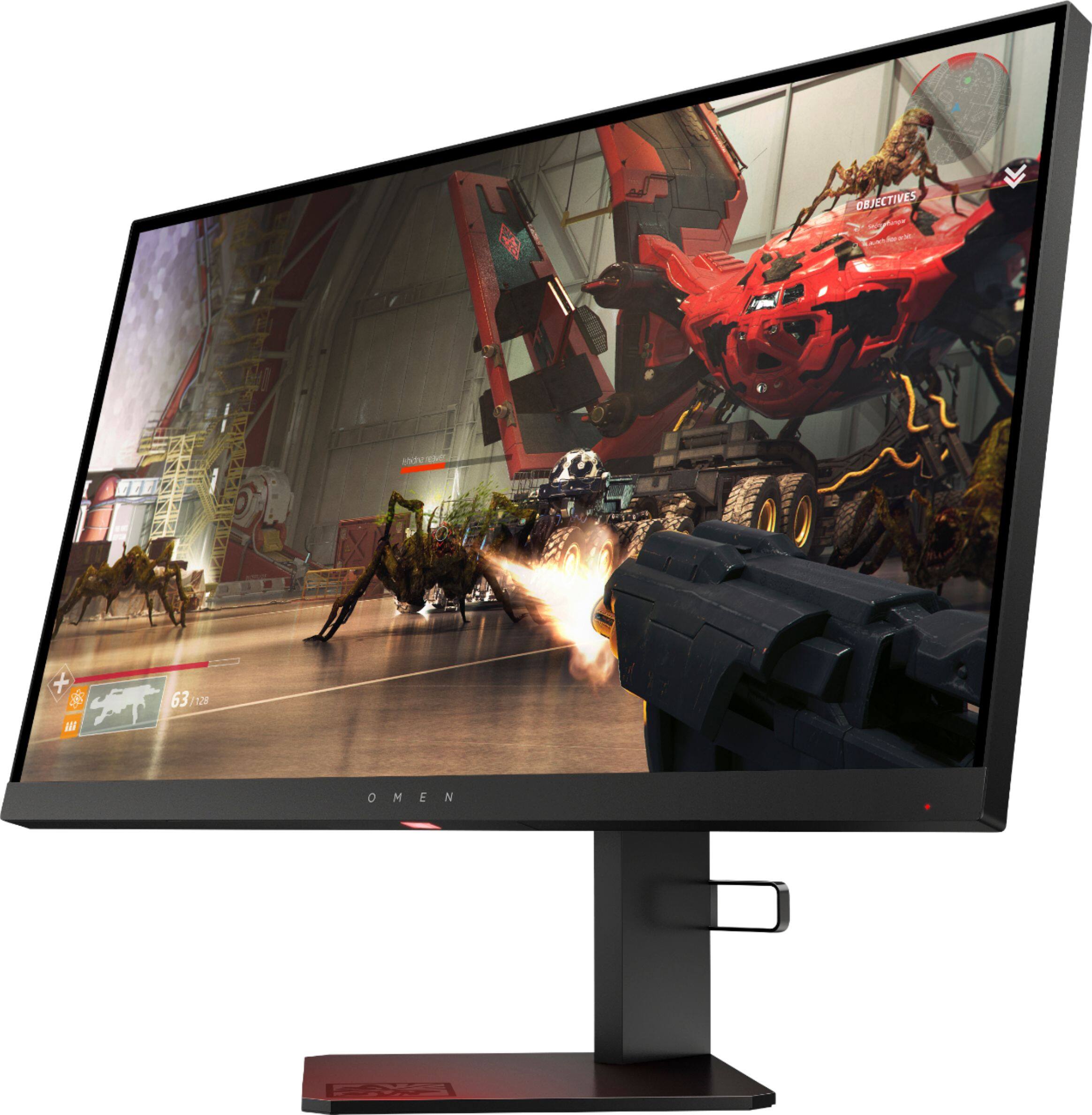 Left. HP OMEN - OMEN X 24.5" LED FHD G-sync Compatible Gaming Monitor (HDMI x2) - Black.