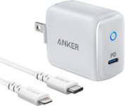 Front Zoom. Anker - PowerPort USB Type-C Wall Charger - White.