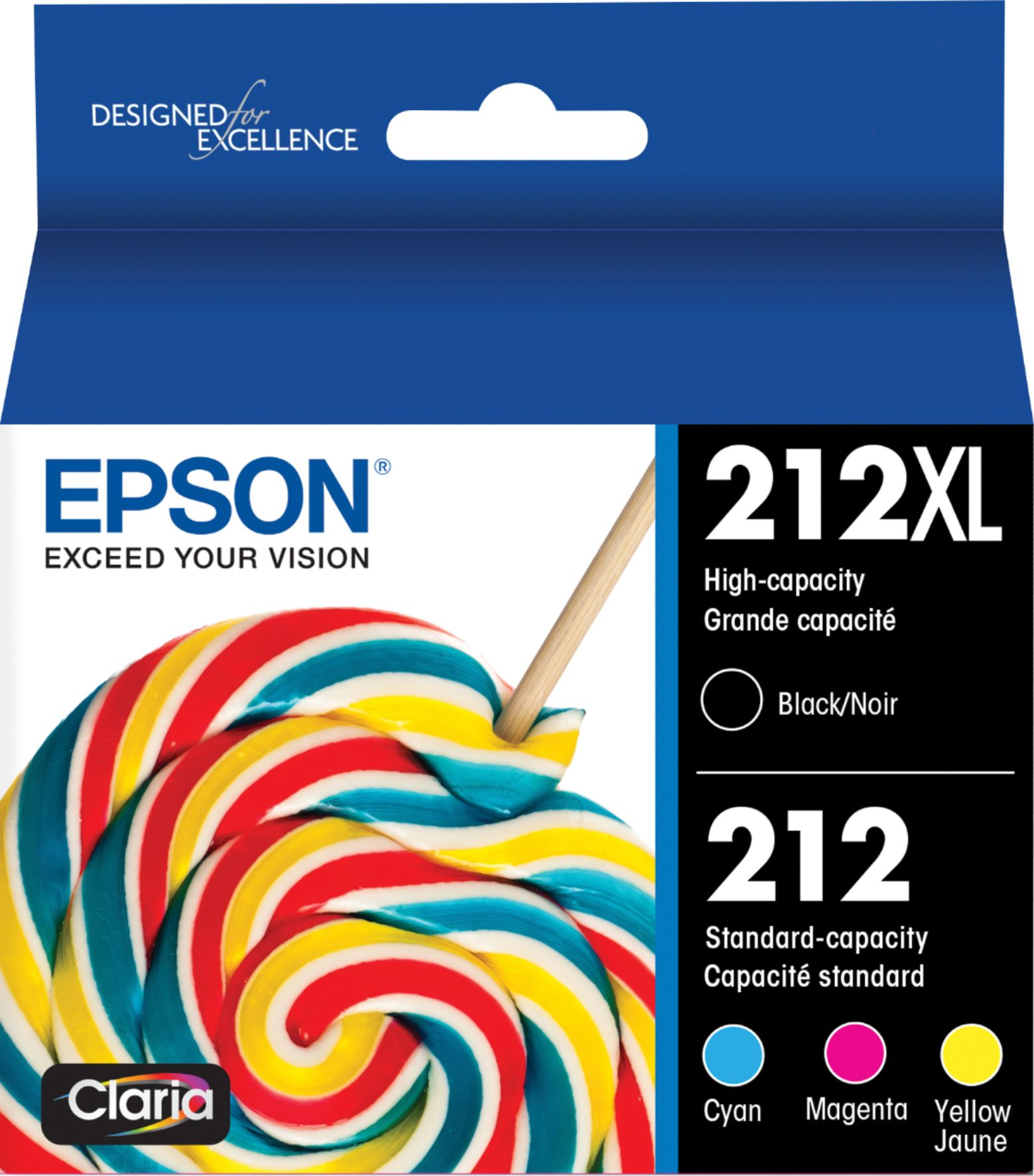 Epson 212xl 4 Pack High Yield Black Pigmented Black And Standard Capacity Yellow Cyan Magenta Ink Cartridges Epson Hicp Multi Ink T212xlbcs Best Buy