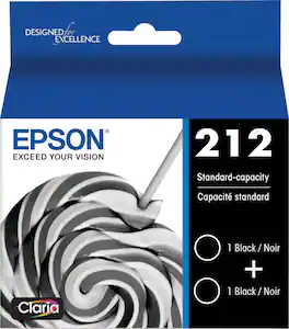 Epson - 212 2-Pack Standard Capacity Ink Cartridges - Black