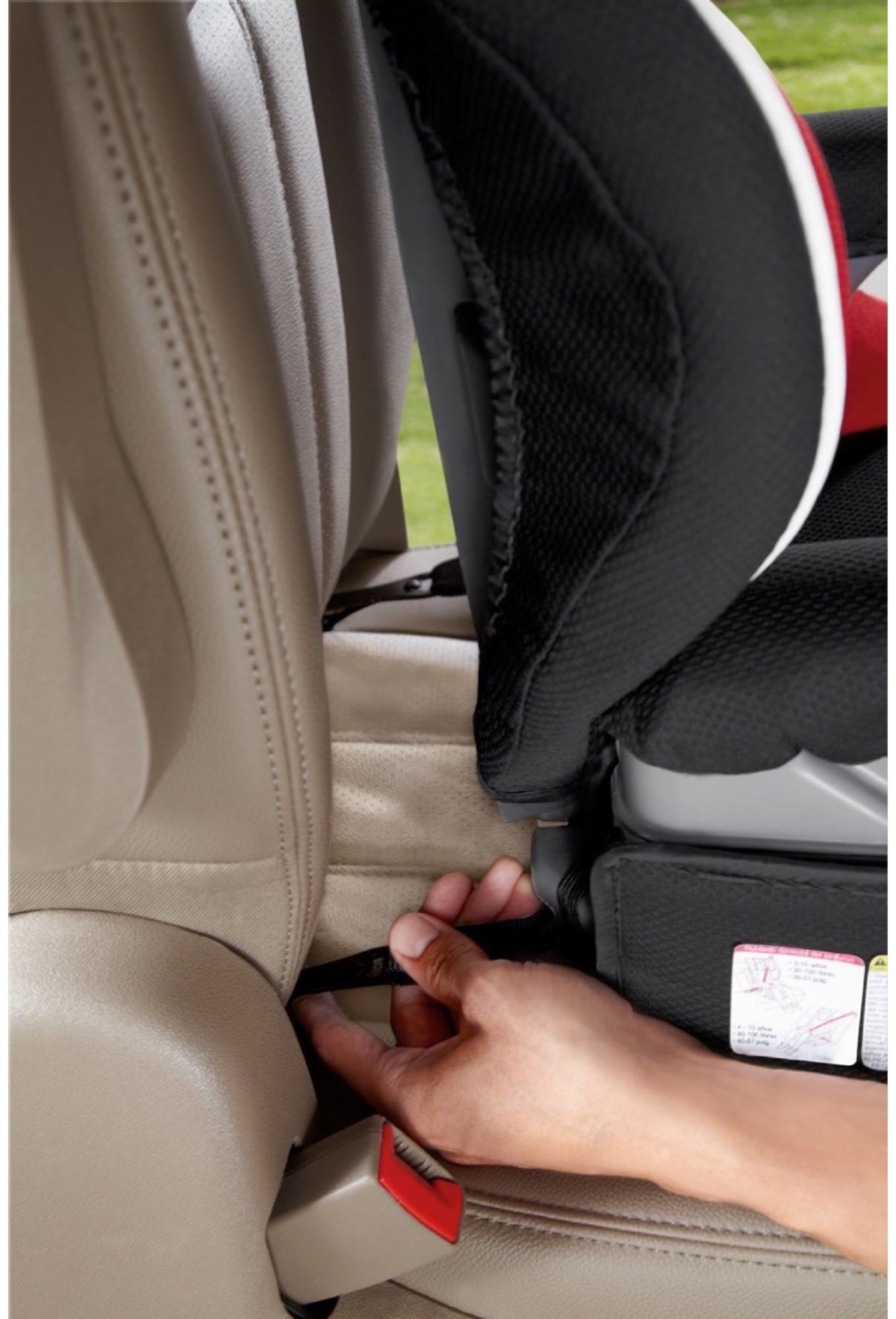 Graco Affix High Back Booster Car Seat, Black/Red
