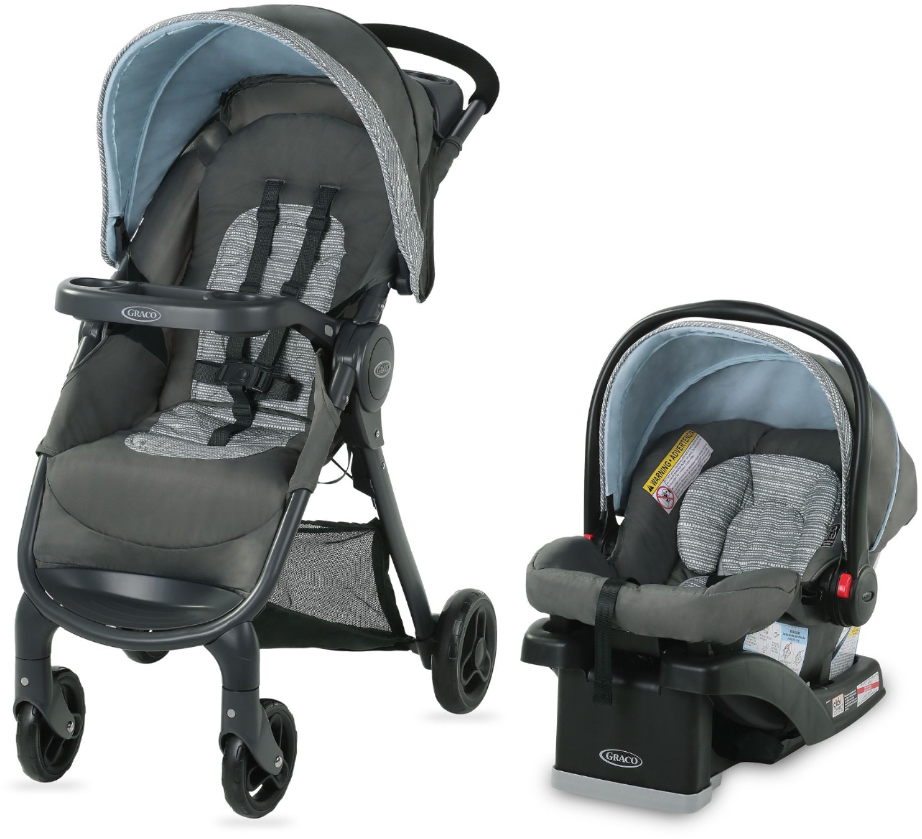 Angle View: Graco - FastAction™ SE Travel System - Carbie