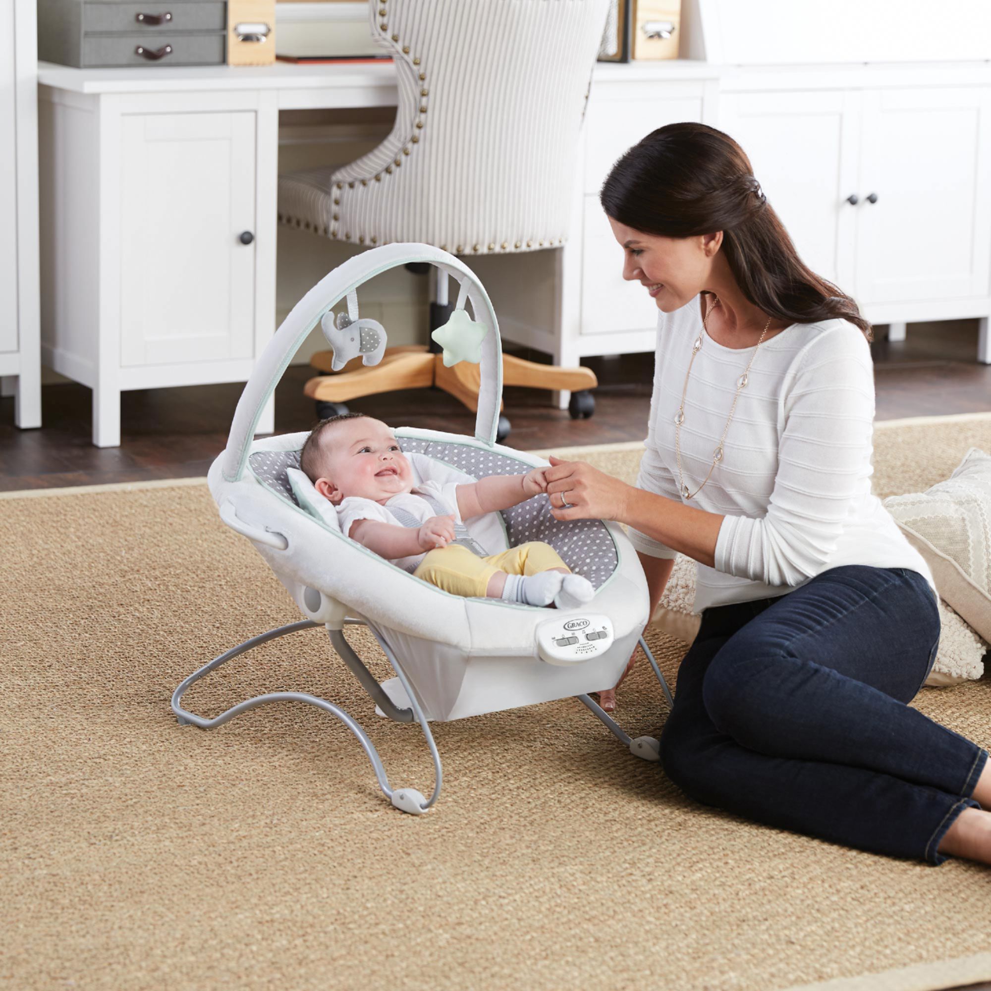 graco duet sway lx swing with portable bouncer