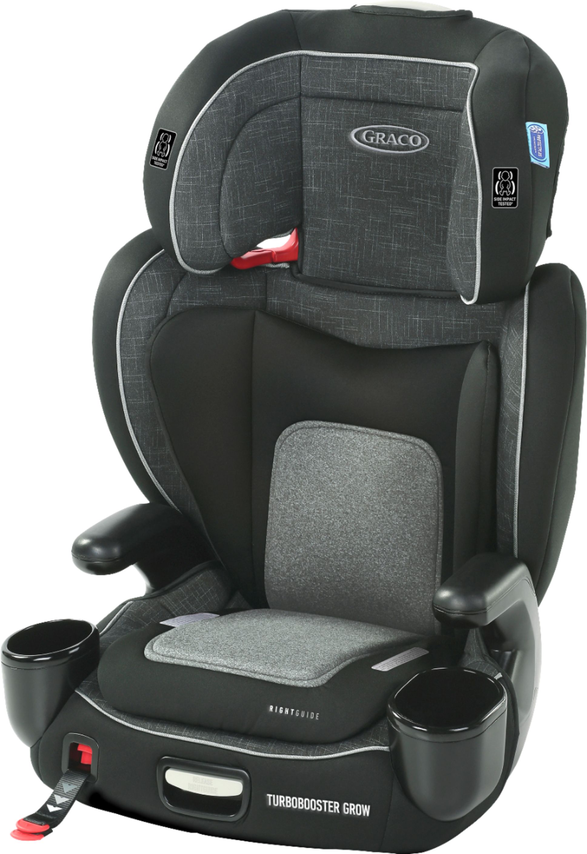 Angle View: Graco - TurboBooster Grow Highback Booster with RightGuide Seat Belt Trainer - West Point