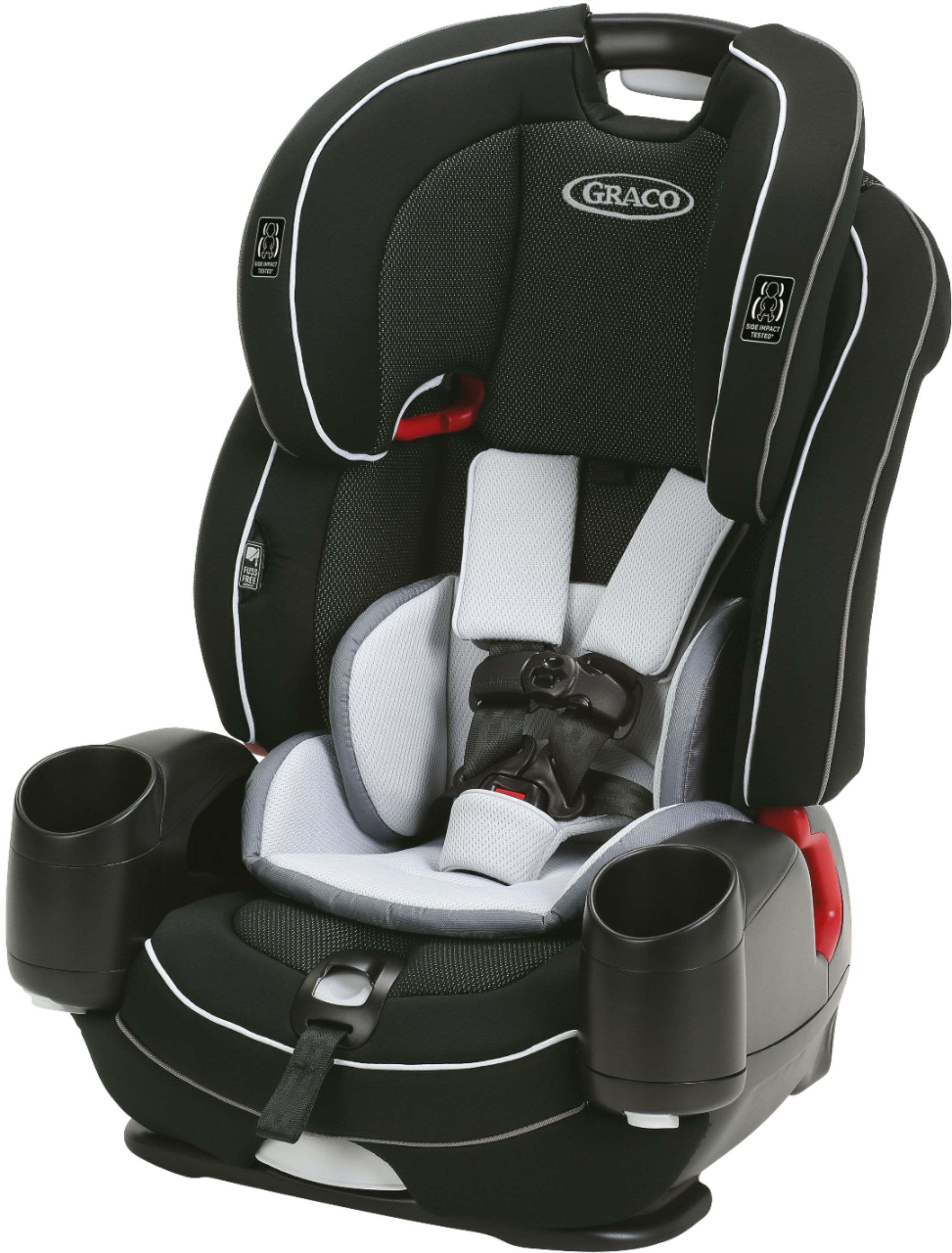 Left View: Graco - Nautilus SnugLock LX 3-in-1 Harness Booster - Codey