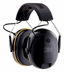 3M - WorkTunes Connect Wireless Hearing Protector with Bluetooth Technology - Black/Yellow - Front_Zoom