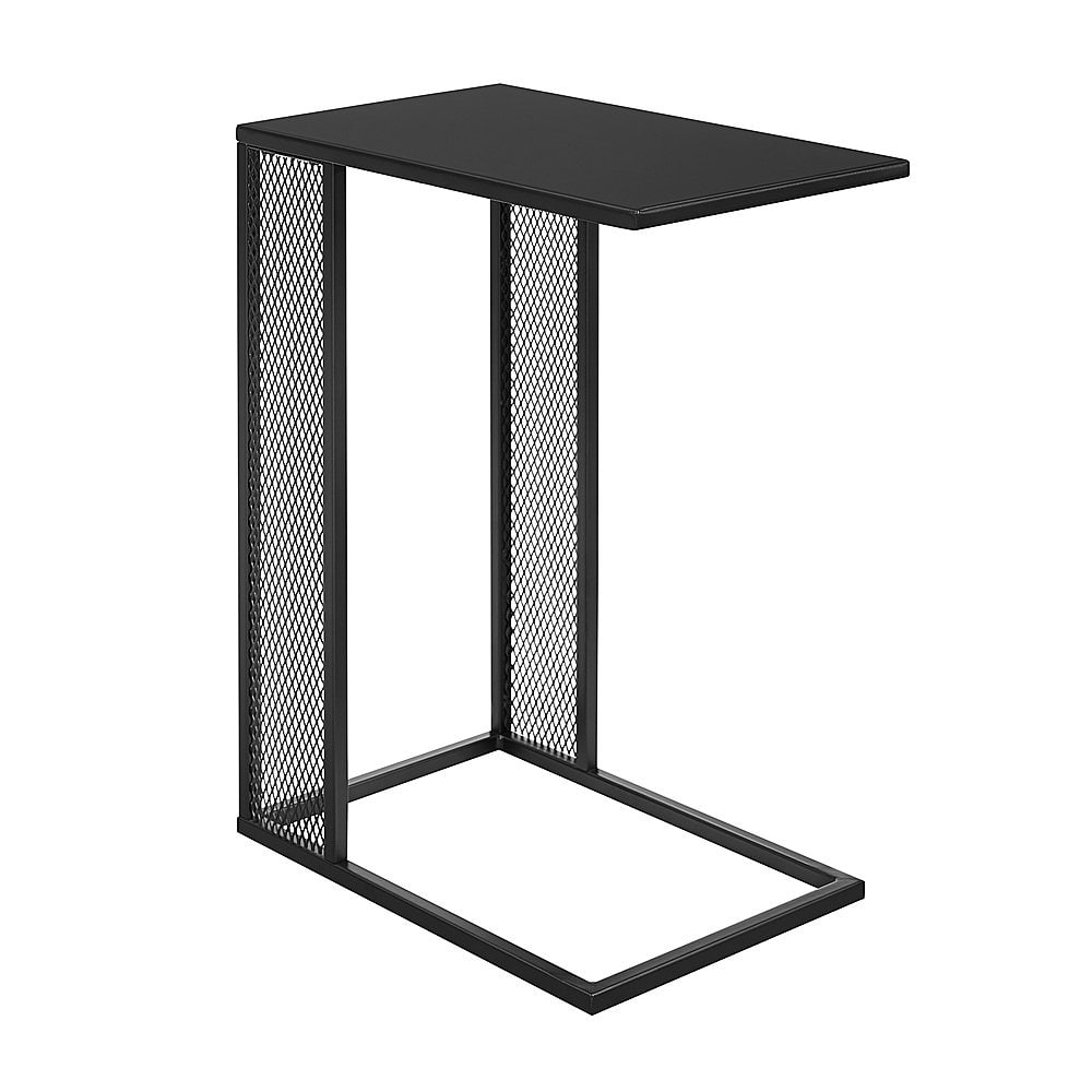 Angle View: Walker Edison - C Side Rectangular Industrial Metal Accent Table