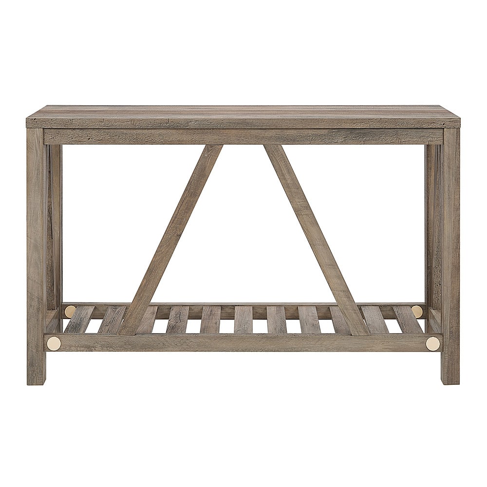 Best Buy Walker Edison Modern Farmhouse Entryway Table Gray Wash BBF52AFTGW
