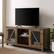 Alt View 1. Walker Edison - Rustic Farmhouse TV Stand Cabinet for Most TVs Up to 60" - Rustic Oak.