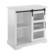 Angle. Walker Edison - Sliding Glass Door Modern Buffet Cabinet - White.