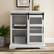 Alt View 11. Walker Edison - Sliding Glass Door Modern Buffet Cabinet - White.