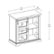 Alt View Zoom 13. Walker Edison - Sliding Glass Door Modern Buffet Cabinet - White.