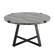 Front. Walker Edison - Round Rustic Coffee Table - Slate Gray.