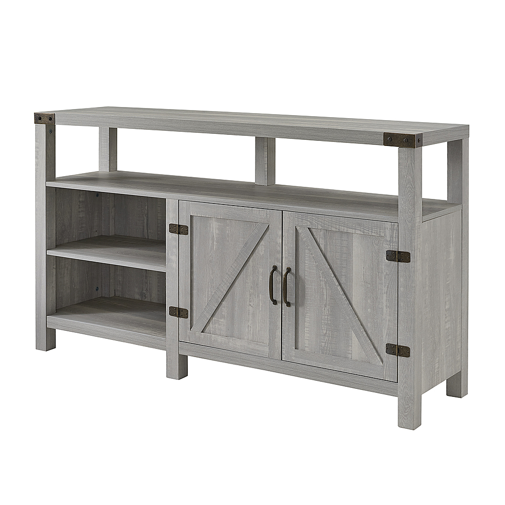 Left View: Walker Edison - TV Cabinet for Most Flat-Panel TVs Up to 60" - Stone Grey
