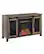 Angle. Walker Edison - Rustic Two Sliding Door Fireplace TV Stand for Most TVs up to 52" - Grey Wash.