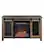 Front. Walker Edison - Rustic Two Sliding Door Fireplace TV Stand for Most TVs up to 52" - Grey Wash.