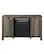 Alt View 2. Walker Edison - Rustic Two Sliding Door Fireplace TV Stand for Most TVs up to 52" - Grey Wash.