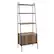 Angle. Walker Edison - 72" Industrial Ladder 5-Shelf Storage Bookcase - Rustic Oak.