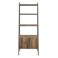 Walker Edison - 72" Industrial Ladder 5-Shelf Storage Bookcase - Rustic Oak - Front_Zoom