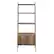 Front. Walker Edison - 72" Industrial Ladder 5-Shelf Storage Bookcase - Rustic Oak.